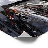 Skis in een skioord, Lapland poster (Hoek)