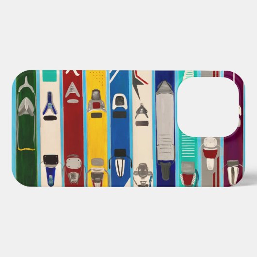  Skis iPhone Case iPhone Hoesje (Achterkant horizontaal)