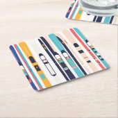 Skis Kartonnen Onderzetters (Schuin)