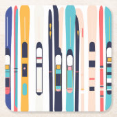 Skis Kartonnen Onderzetters (Voorkant)