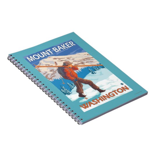 Skis met meer sneeuw - Baker, WA Notitieboek (Rechterzijde)