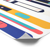 Skis Modern Abstracte Hedendaagse Kunst Poster (Hoek)