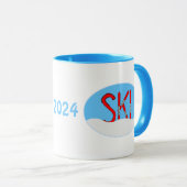 Skis Snow Oval Mok (Voorkant rechts)