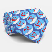 Skis Snow Oval Stropdas (Opgerold)