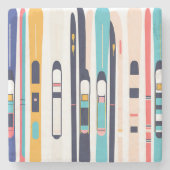 Skis Stenen Onderzetter (Voorkant)