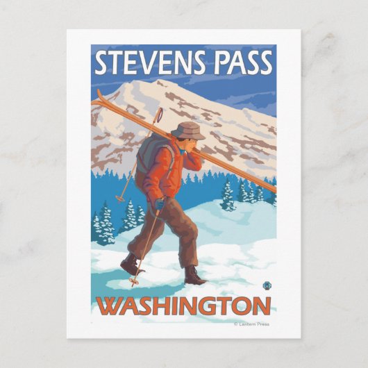 Skis voor het vervoeren van sneeuw - Stevens passe Briefkaart (Voorkant)
