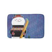 Skis voor Snowman Badmat (Voorkant)