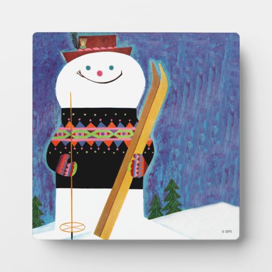 Skis voor Snowman Fotoplaat (Voorkant)