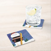 Skis voor Snowman Kartonnen Onderzetters (Insitu)