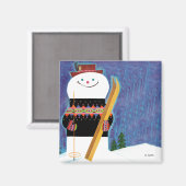 Skis voor Snowman Magneet (Voorkant / Achterkant)