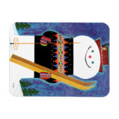 Skis voor Snowman Magneet (Horizontaal)
