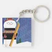 Skis voor Snowman Sleutelhanger (Achterkant)