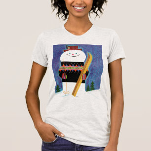 Skis voor Snowman T-shirt