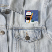 Skis voor Snowman Vierkante Button 5,1 Cm (In situ)