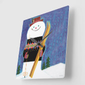 Skis voor Snowman Vierkante Klok (Hoek)