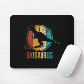 Skisaurus Grappige Skiende Dino Ski Dinosaurus Ski Muismat (Met muis)