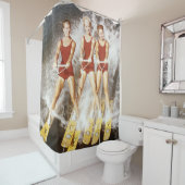  skischegels douchegordijn (In situ)