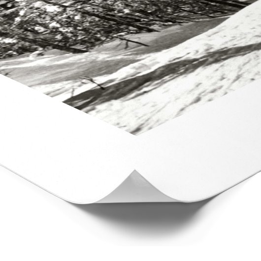  skischoen, skiliften eindelijk poster (Hoek)