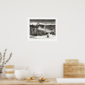 skischoen, skiliften eindelijk poster (Keuken)