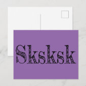 skisk briefkaart (Voorkant / Achterkant)