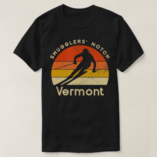 Skismokkelaars Notch Vermont Mountain T-shirt (Design voorkant)