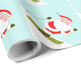 Skisport Kerstman Skiloper Cadeau Cadeaupapier