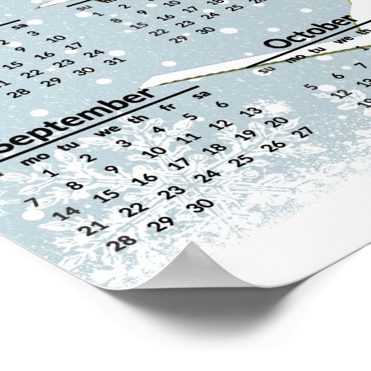 Skisport Scene 2025 Kalender Poster (Hoek)