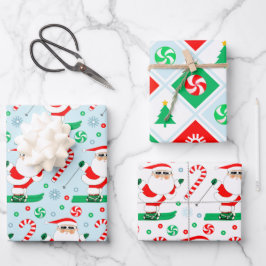 Skisport Sneeuw Skiloper Vakantie Cadeau Inpakpapier Vel