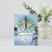 skisposter van flessler Canada. Briefkaart (Staand voorkant)