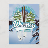 skisposter van flessler Canada. Briefkaart (Voorkant)