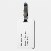 Skisprong splatter art bagagelabel (Achterkant verticaal)