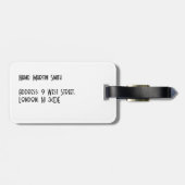 Skisprong splatter art bagagelabel (Achterkant horizontaal)