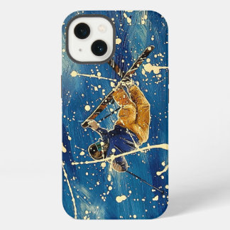 Skisprong splatter art iPhone 13 hoesje