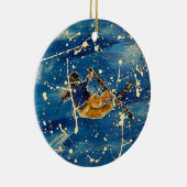 Skisprong splatter art keramisch ornament (Rechts)