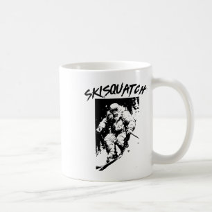Skisquatch Retro Skien Bigfoot Vintage Ski Sasqua Koffiemok