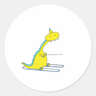 skistdino ronde sticker