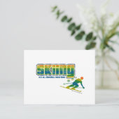  skistijl briefkaart (Staand voorkant)
