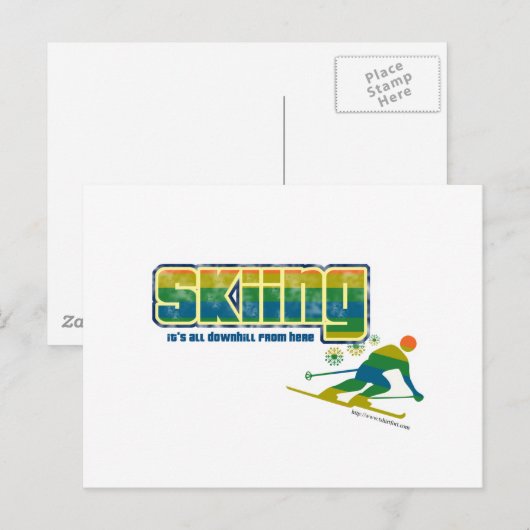  skistijl briefkaart (Voorkant / Achterkant)