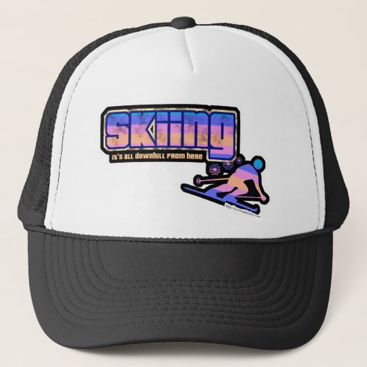 skistijl donker trucker pet (Voorkant)