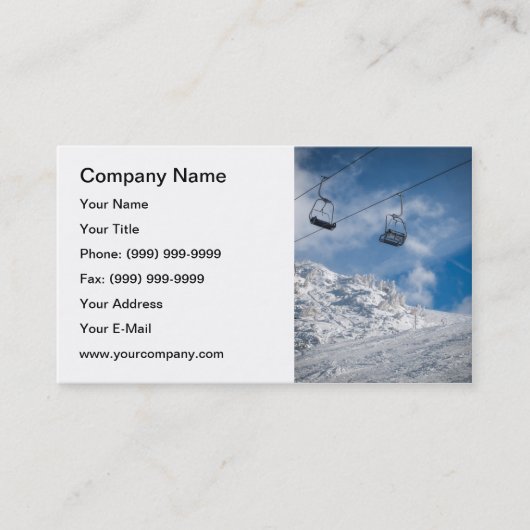 Skistoellift Visitekaartje (Voorkant)