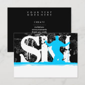 skistrepen voor bergafwaarts kaart (Voorkant / Achterkant)