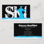 skistrepen voor bergafwaarts visitekaartje (Voorkant / Achterkant)