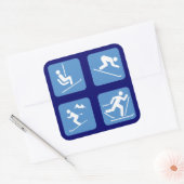 Skisymbolen Vierkante Sticker (Envelop)