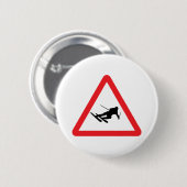 skisymbool voor bergskiën ronde button 5,7 cm (Voorkant /achterkant)