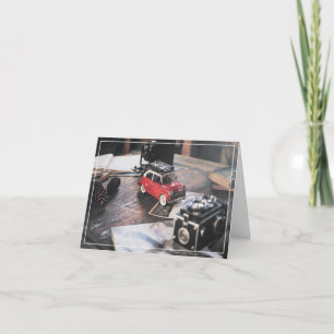 Skitocht voor Kerstmis Kaart