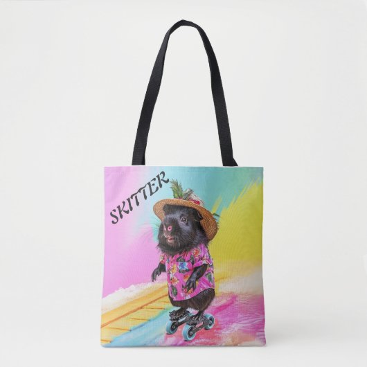 Skitter The Guinea Pig Skater  Tote Bag (Voorkant)