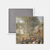 Skittle-spelers buiten een Inn, c.1660-63 Magneet (Voorkant / Achterkant)