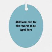 Skittles en bowlingbal om tekst aan toe te voegen metalen ornament (Achterkant)