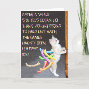 Skittles op het verjaardagsfeest kaart