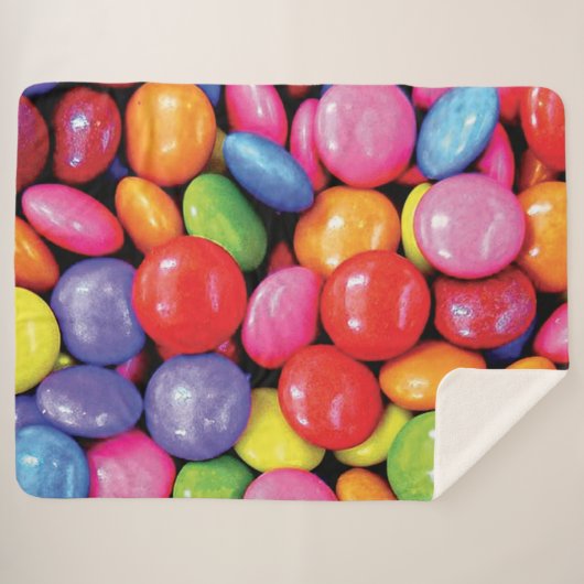 Skittles Pattern   Sherpa Deken (Voorkant (horizontaal))